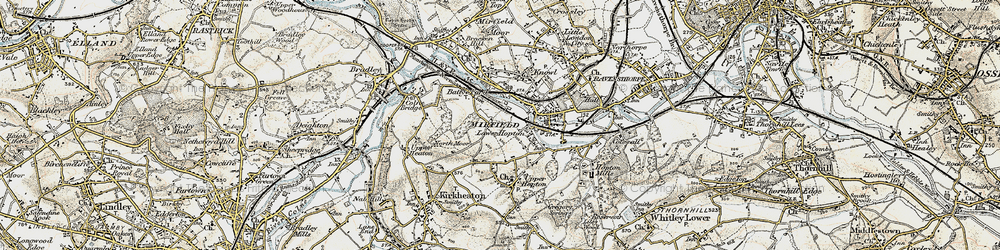 Old map of Lower Hopton in 1903