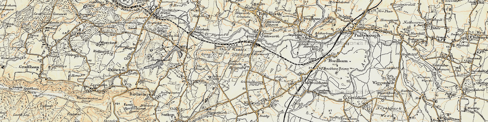 Old map of Lower Horncroft in 1897-1900