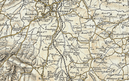 Old map of Lower Illey in 1901-1902