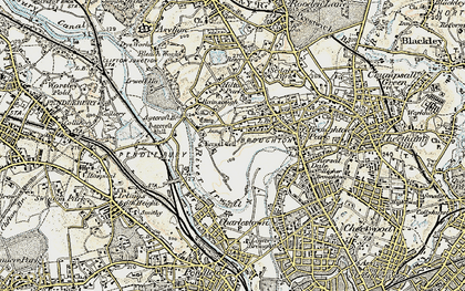Old map of Lower Kersal in 1903