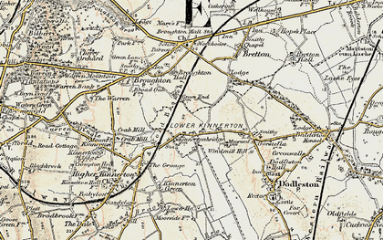Old map of Lower Kinnerton in 1902-1903