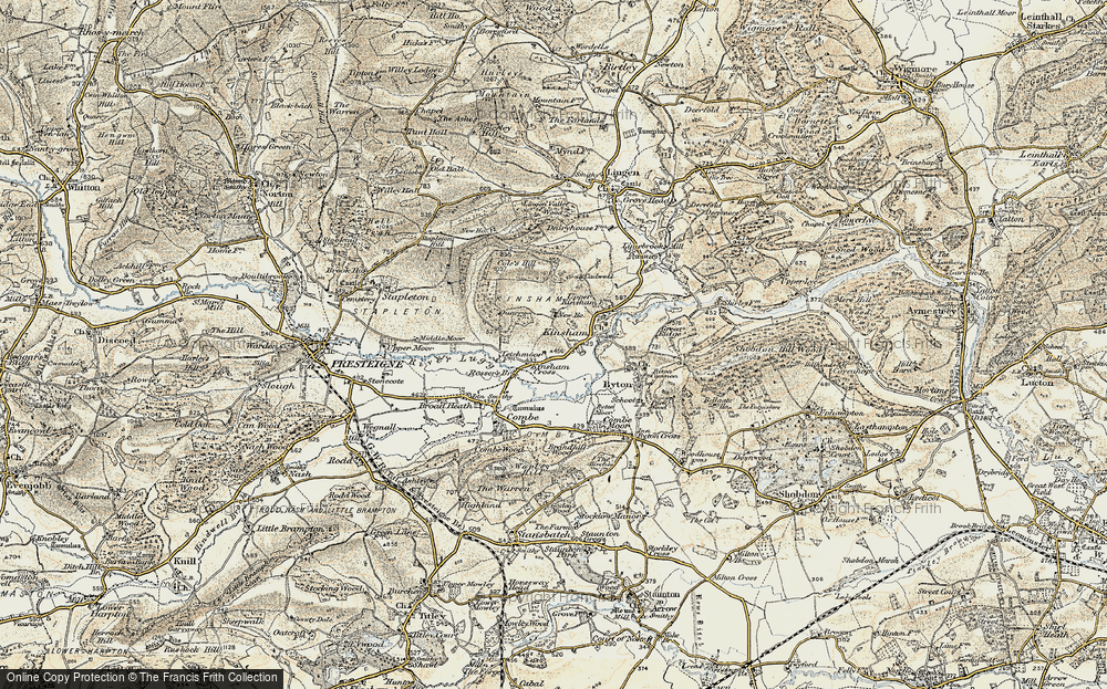 Old Map of Historic Map covering New Ho in 1900-1903
