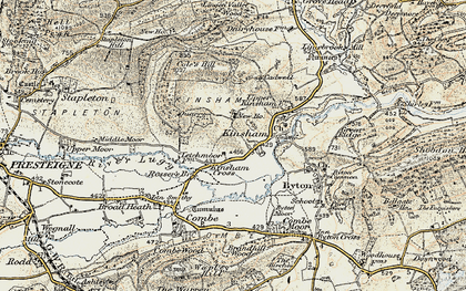 Old map of Lower Kinsham in 1900-1903