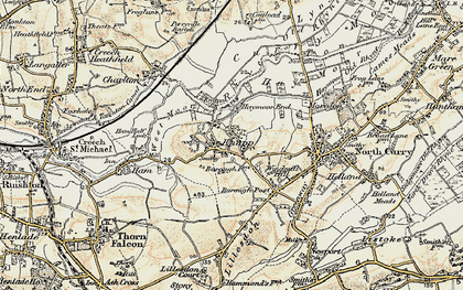 Old map of Lower Knapp in 1898-1900