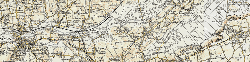 Old map of Lower Knapp in 1898-1900