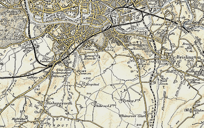 Old map of Lower Knowle in 1899