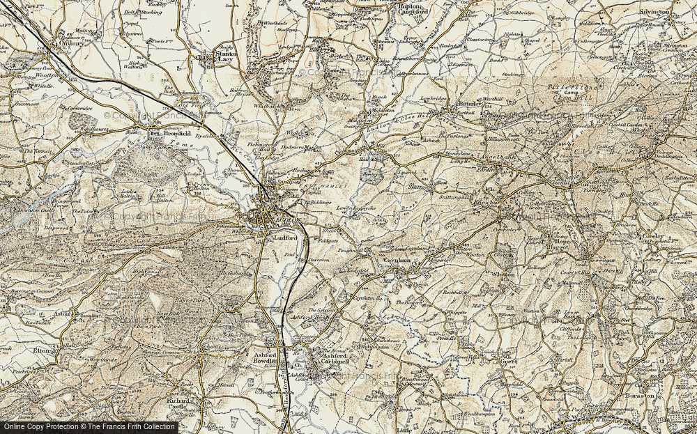 Old Map of Lower Ledwyche, 1901-1902 in 1901-1902