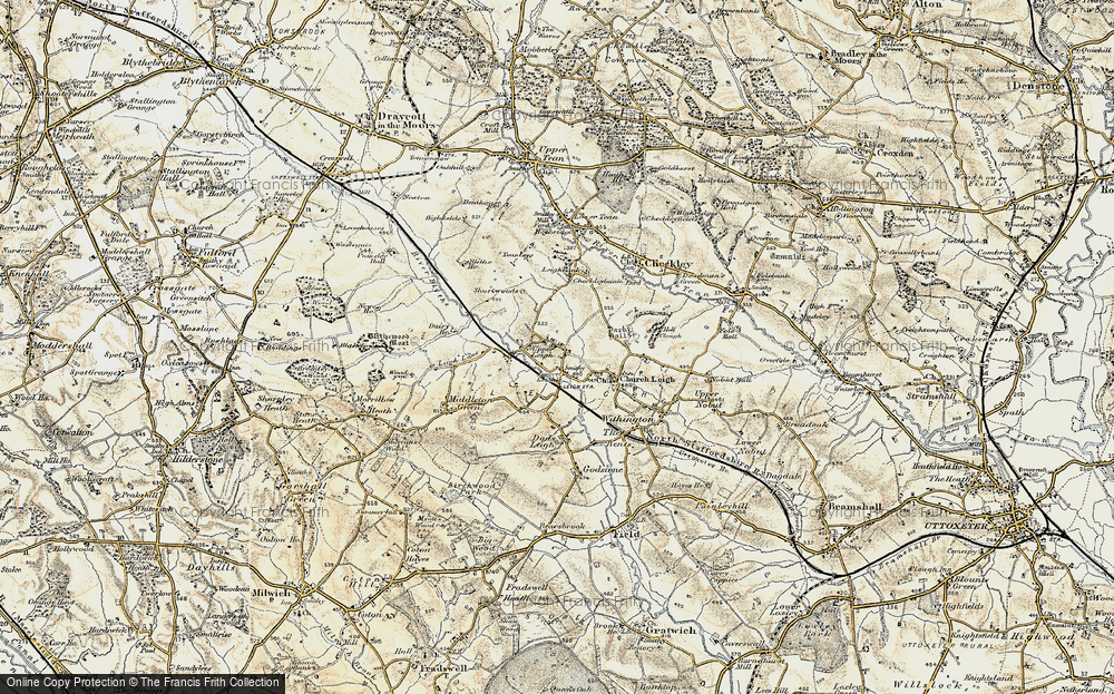 Old Map of Lower Leigh, 1902 in 1902