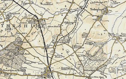 Old map of Lower Lemington in 1899-1901