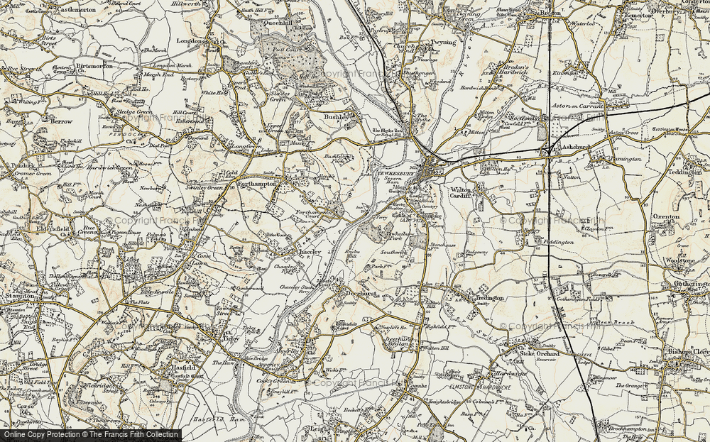 Old Map of Lower Lode, 1899-1900 in 1899-1900