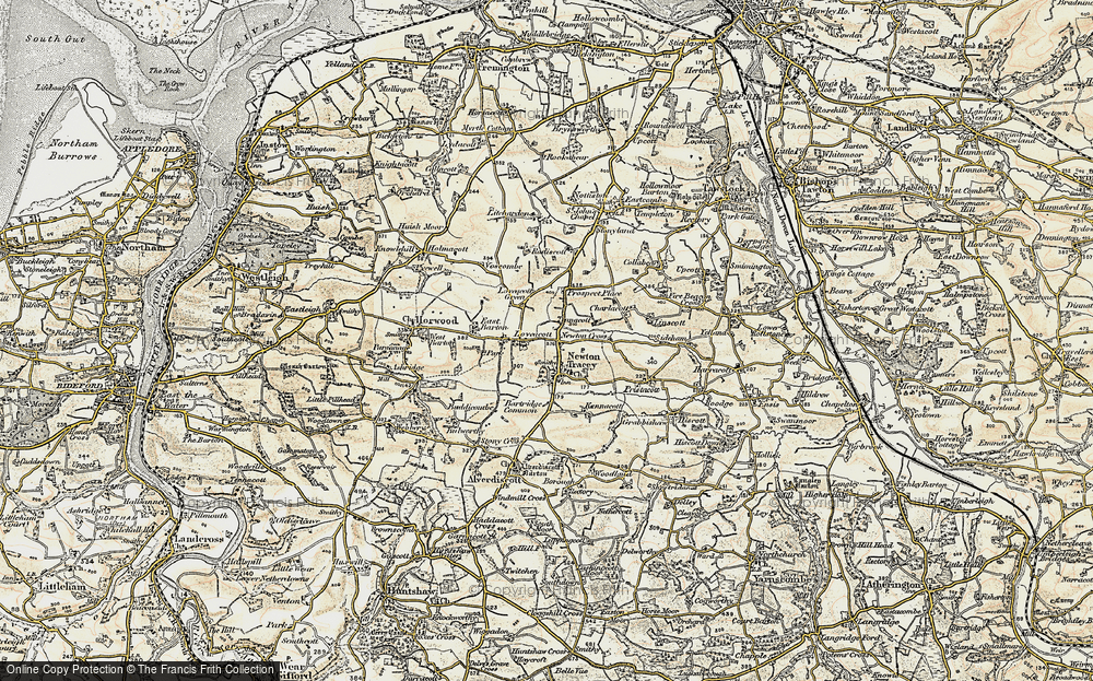 Old Map of Lower Lovacott, 1900 in 1900