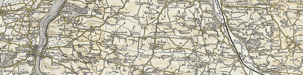 Old map of Lower Lovacott in 1900