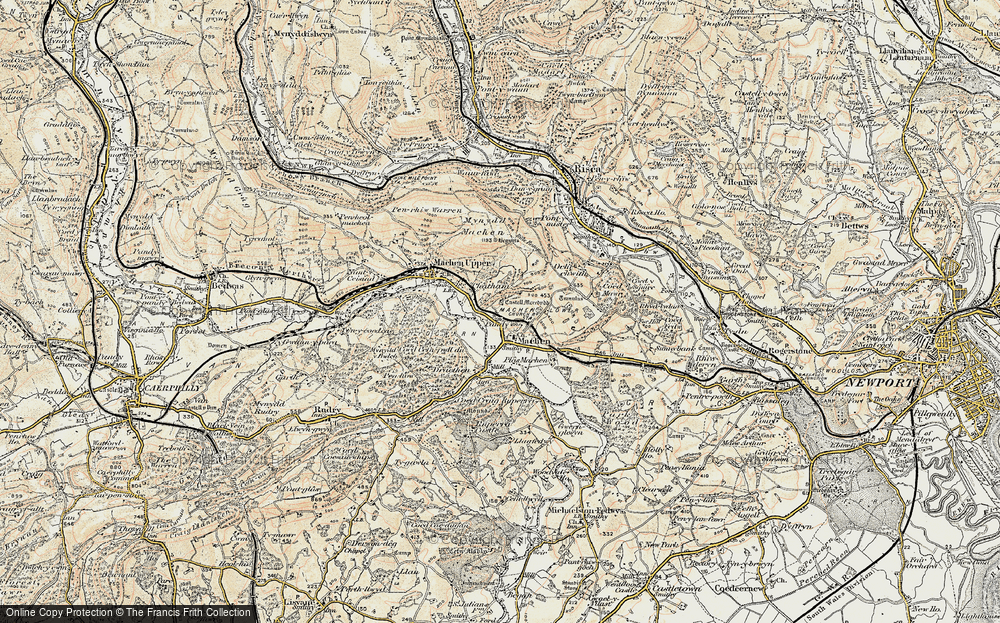 Old Map of Lower Machen, 1899-1900 in 1899-1900