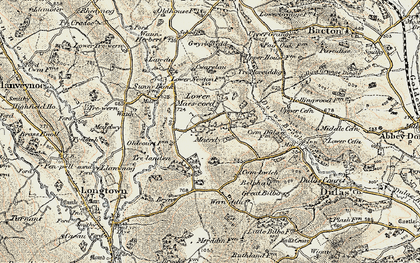 Old map of Bryn in 1900