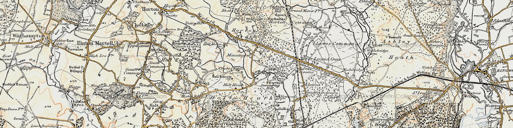 Old map of Lower Mannington in 1897-1909