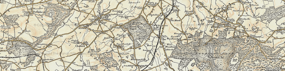 Old map of Lower Marston in 1897-1899