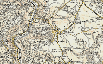 Old map of Lower Meend in 1899-1900