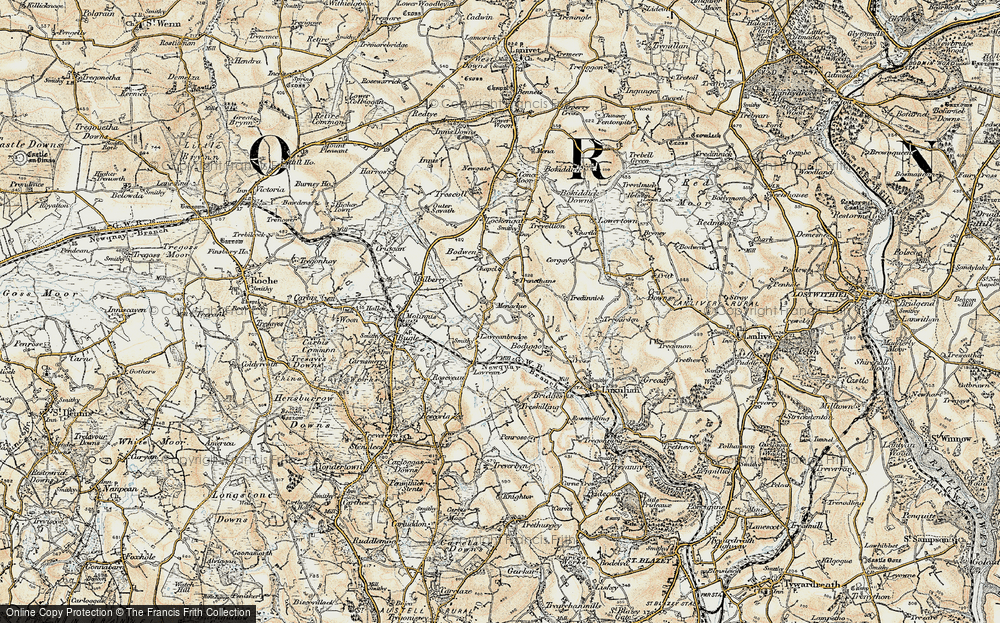 Old Map of Lower Menadue, 1900 in 1900