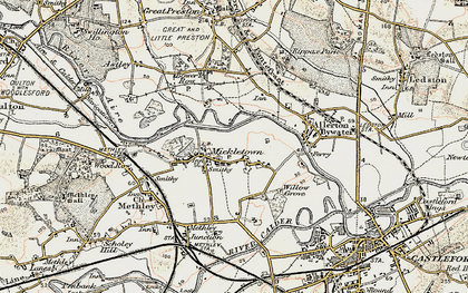 Old map of Lower Mickletown in 1903