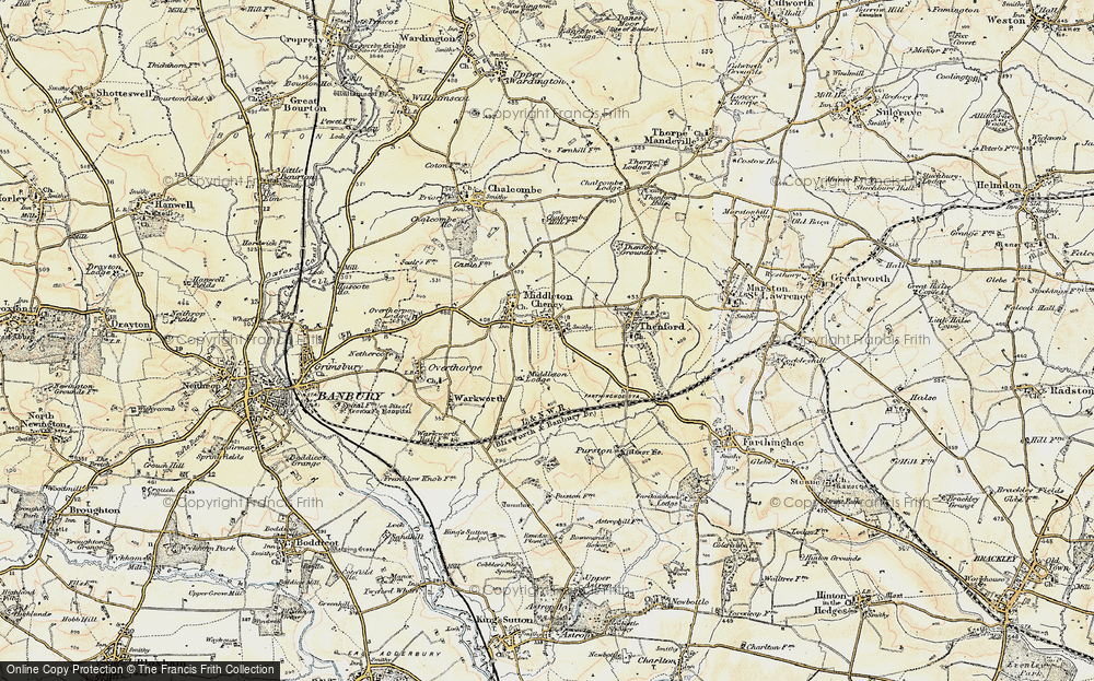 Old Map of Lower Middleton Cheney, 1898-1901 in 1898-1901
