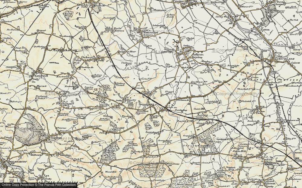 Old Map of Lower Moor, 1898-1899 in 1898-1899