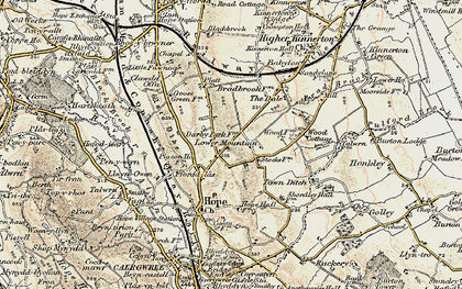 Old map of Lower Mountain in 1902-1903