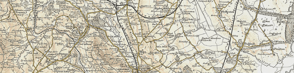 Old map of Lower Mountain in 1902-1903