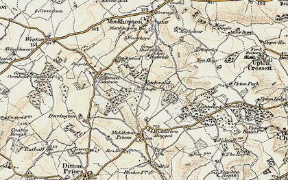 Old map of Lower Netchwood in 1902