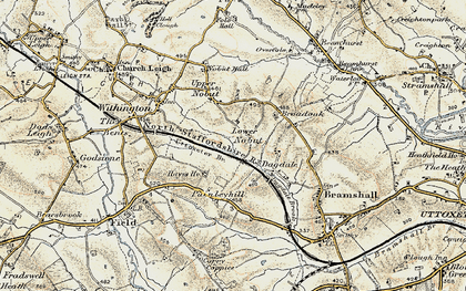 Old map of Lower Nobut in 1902