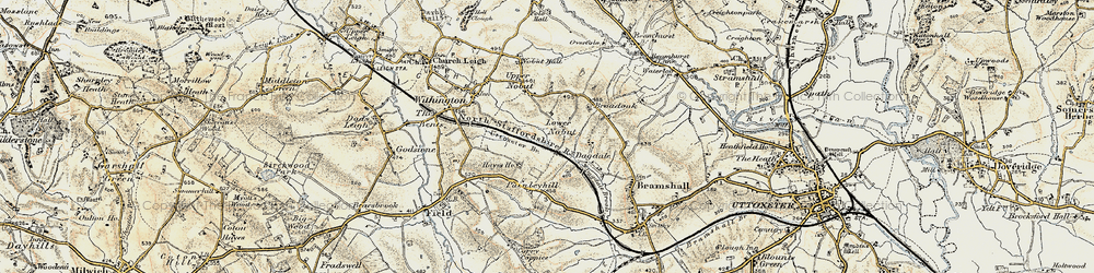 Old map of Lower Nobut in 1902