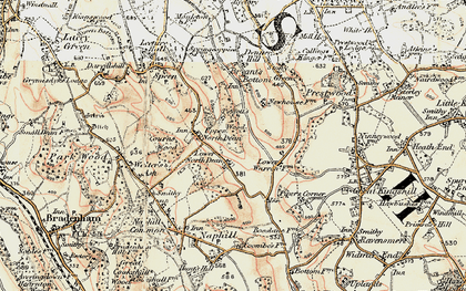 Old map of Lower North Dean in 1897-1898