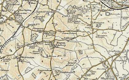 Old map of Lower Norton in 1899-1902