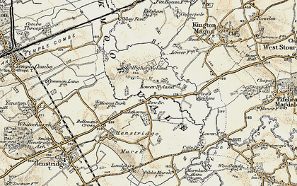 Old map of Lower Nyland in 1897-1909