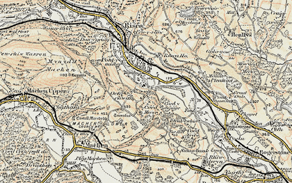 Old map of Lower Ochrwyth in 1899-1900