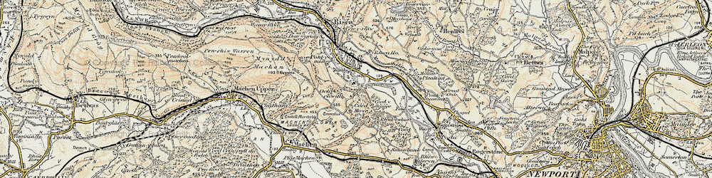 Old map of Lower Ochrwyth in 1899-1900