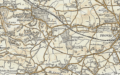 Old map of Lower Odcombe in 1899