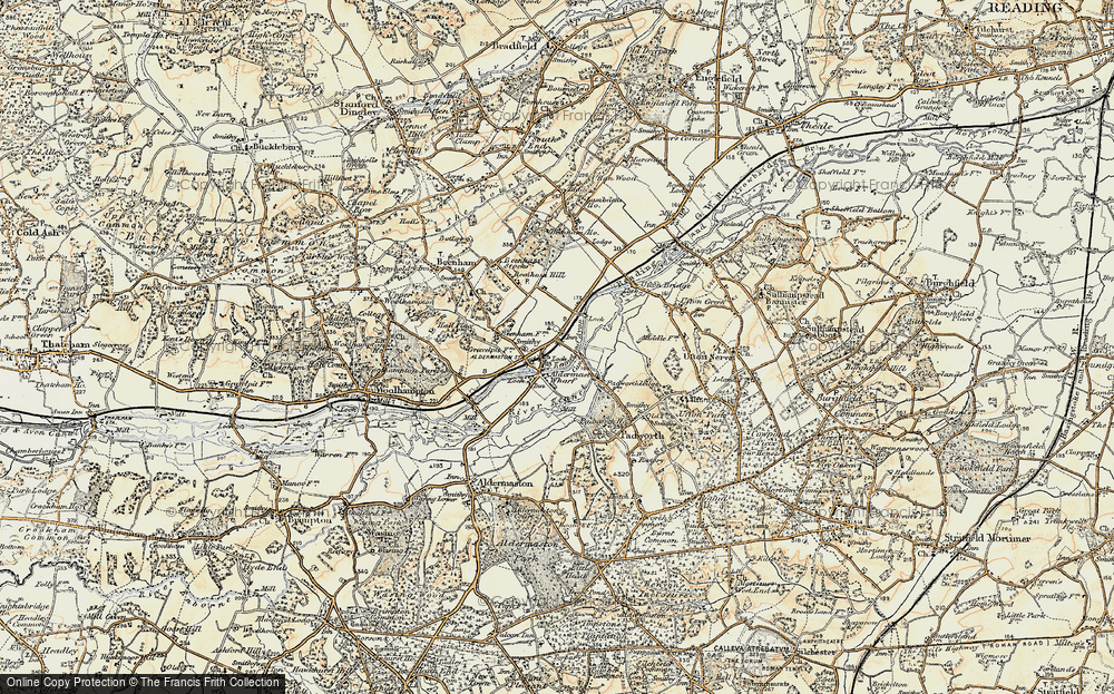 Old Map of Lower Padworth, 1897-1900 in 1897-1900
