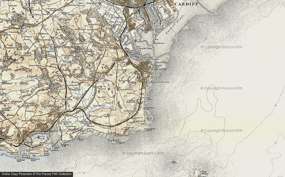 Old Map of Lower Penarth, 1899-1900 in 1899-1900