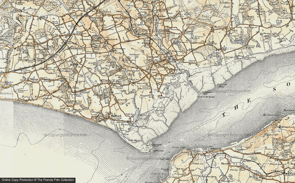 Old Map of Lower Pennington, 1899-1909 in 1899-1909