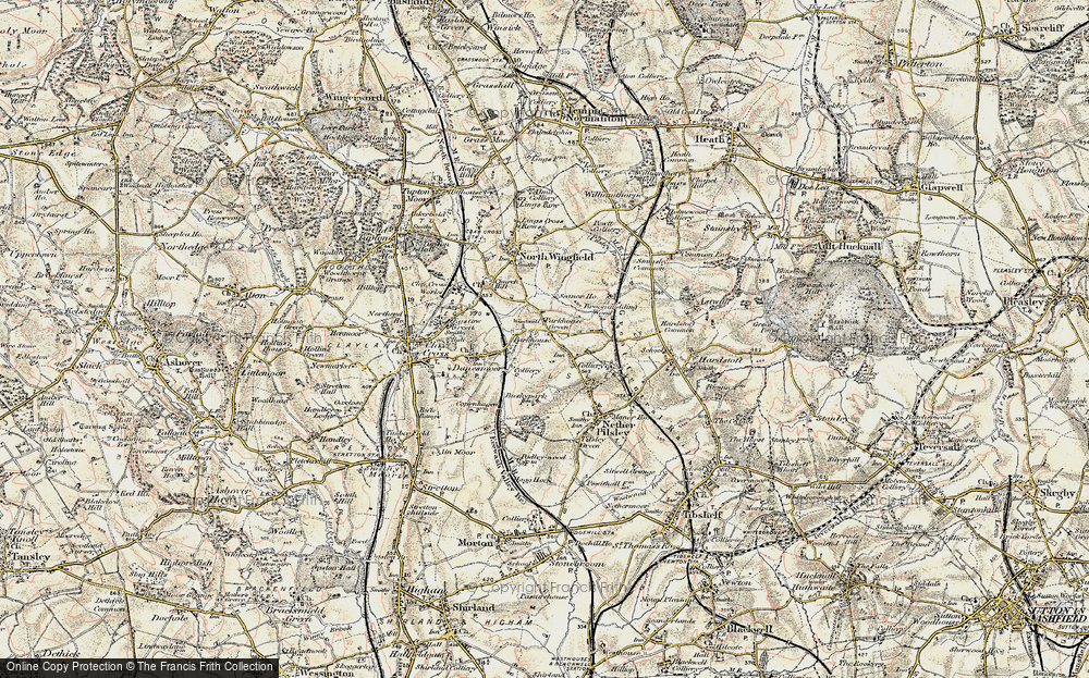 Old Map of Lower Pilsley, 1902-1903 in 1902-1903