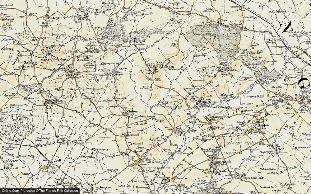 Old Map of Lower Pollicott, 1898 in 1898