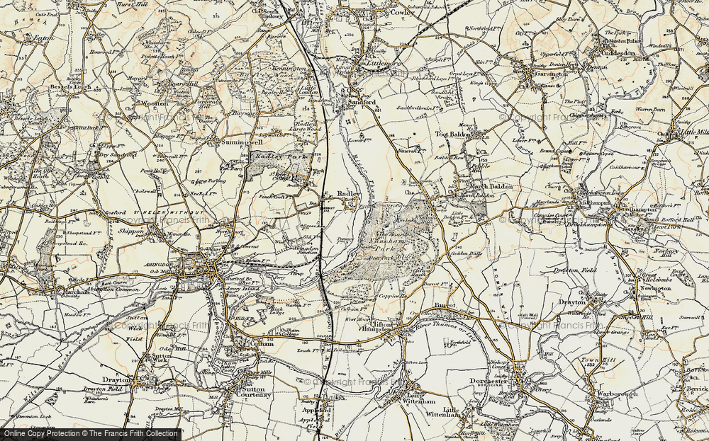 Old Map of Lower Radley, 1897-1899 in 1897-1899