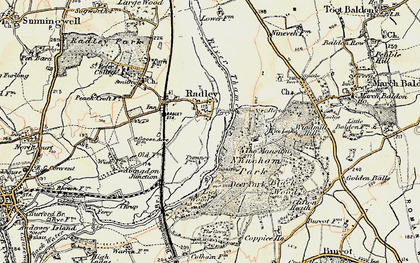 Old map of Lower Radley in 1897-1899
