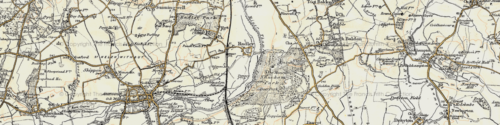 Old map of Lower Radley in 1897-1899