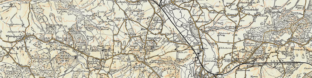 Old map of Lower Ratley in 1897-1909