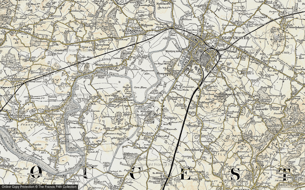 Old Map of Lower Rea, 1898-1900 in 1898-1900