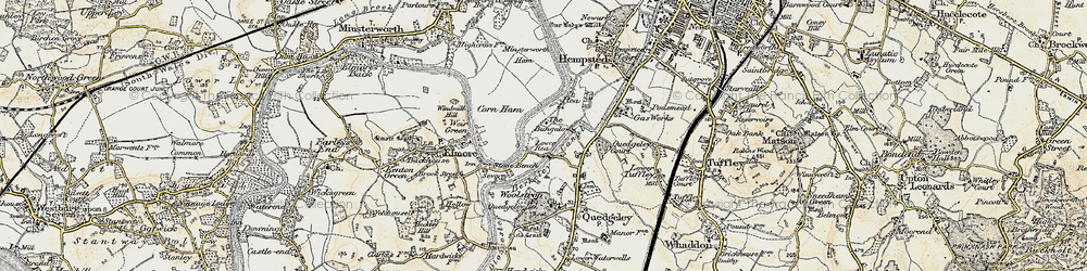 Old map of Lower Rea in 1898-1900