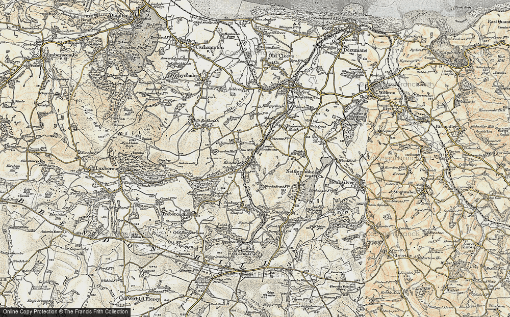 Old Map of Lower Roadwater, 1898-1900 in 1898-1900