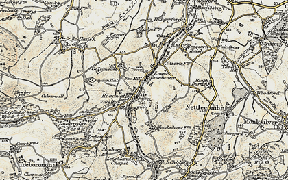 Old map of Lower Roadwater in 1898-1900