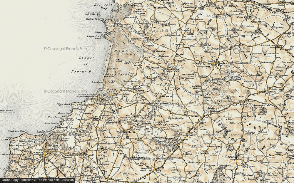 Old Map of Lower Rose, 1900 in 1900